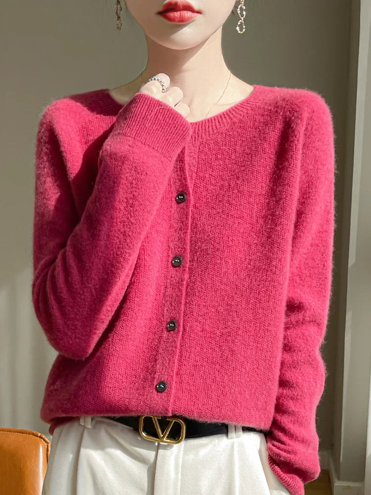 Cardigan Donna in Maglia Fine - Cotone Morbido Leggero