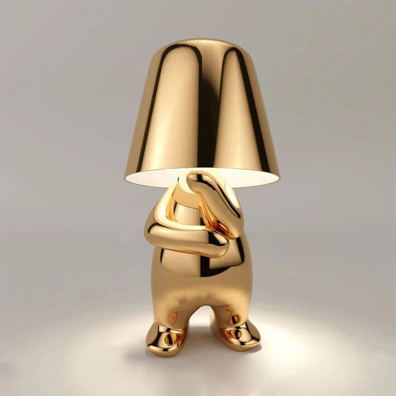 Lampada da Tavolo a Statuetta con Luce Soffusa Dimmerabile