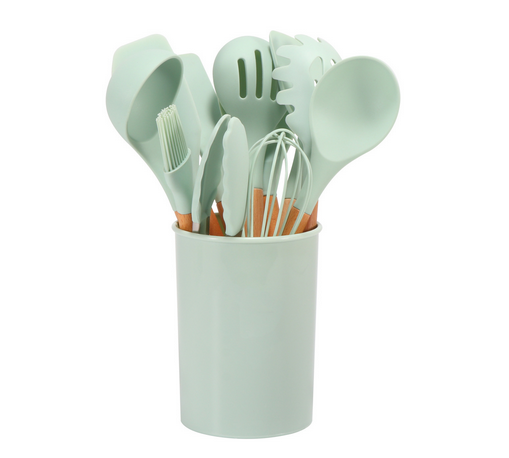 Silicone Cooking Utensils Set - 12pc Heat Resistant Kitchen Tools 8