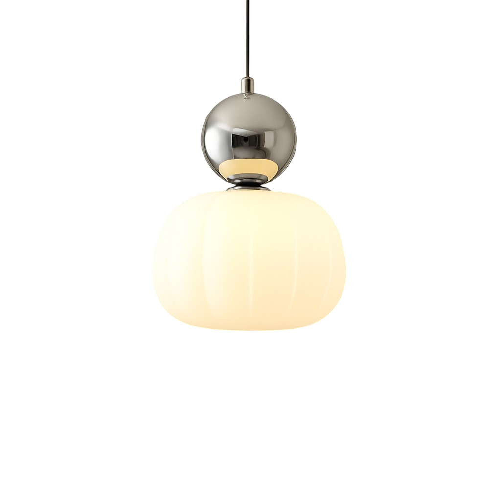 Lampadario Art Deco a Sospensione in Metallo e Acrilico
