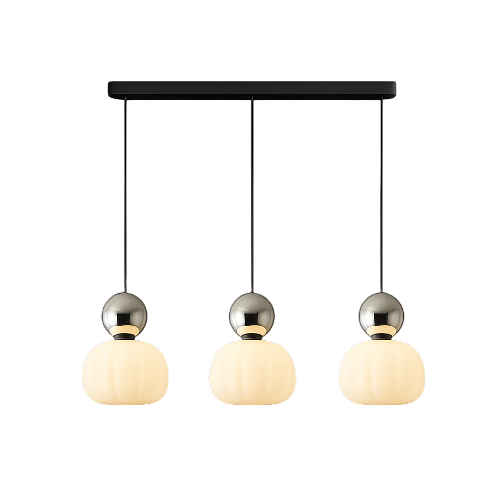Lampadario Art Deco a Sospensione in Metallo e Acrilico