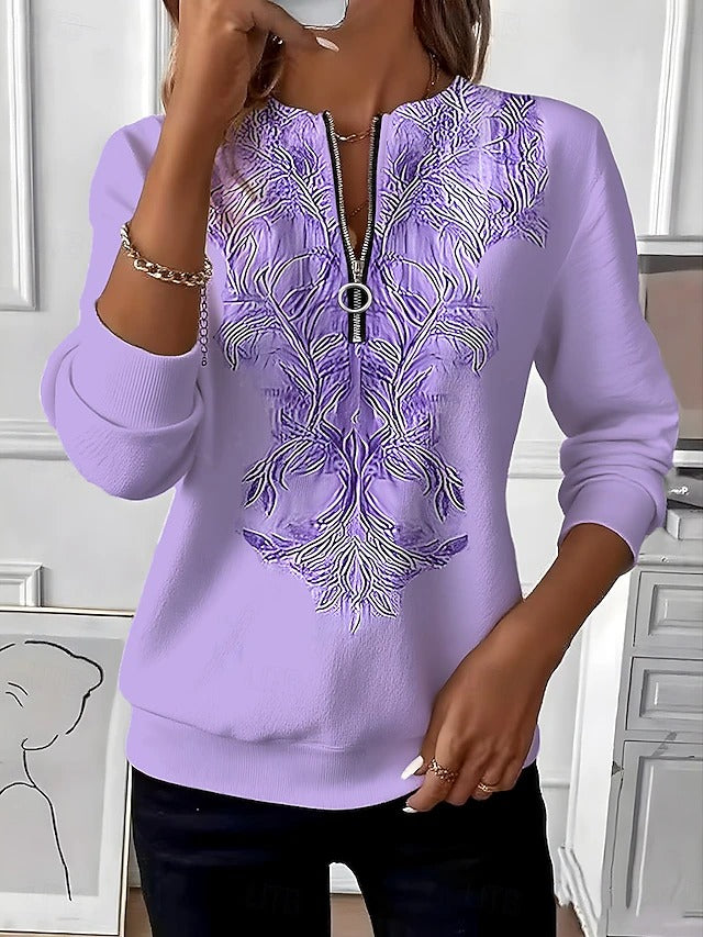Maglione Slim Fit da Donna – Con Mezza Zip, Adatto per Primavera e Autunno