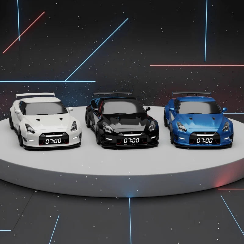 Sports Car Alarm Clock – LED Display with Light and Sound Effects 9