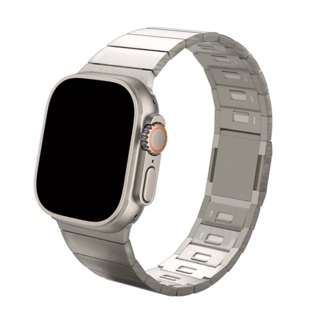 Cinturino a Maglie in Titanio per Apple Watch con Chiusura Magnetica