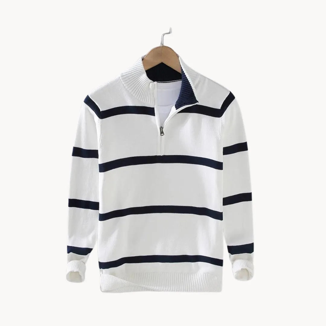 Maglione Slim Fit da Uomo – Con Mezzo Zip e Collo Alto, Adatto per Uso Casual e Quotidiano