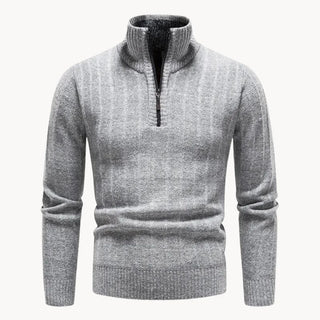Maglione Slim Fit da Uomo – Con Zip a Quarto e Collo Alto, Adatto per Uso Casual e Quotidiano