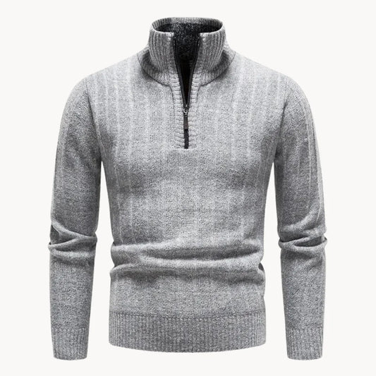 Maglione Slim Fit da Uomo – Con Zip a Quarto e Collo Alto, Adatto per Uso Casual e Quotidiano