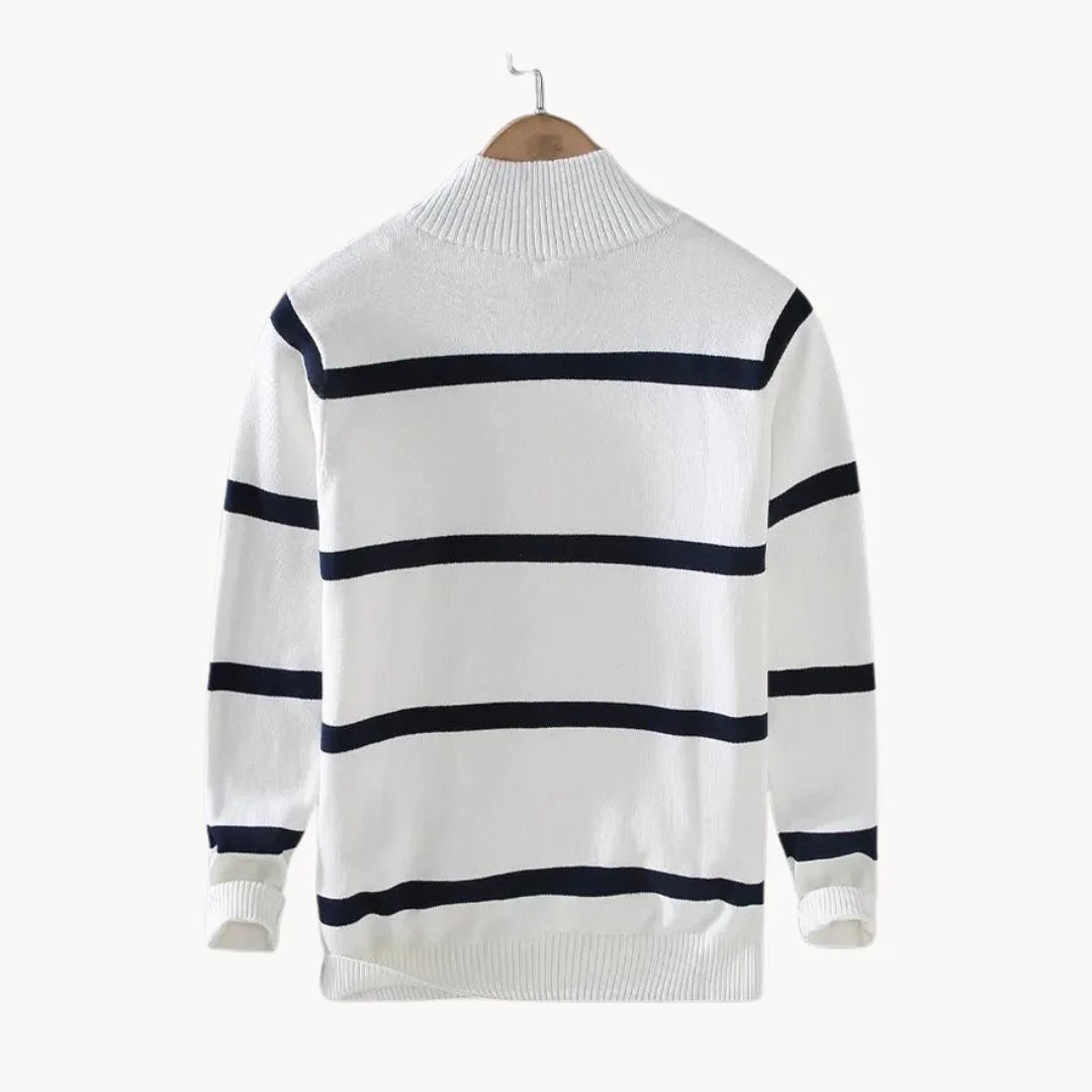 Maglione Slim Fit da Uomo – Con Mezzo Zip e Collo Alto, Adatto per Uso Casual e Quotidiano