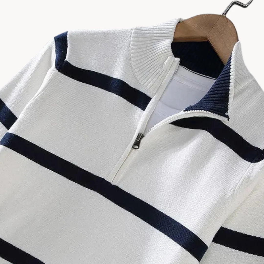Maglione Slim Fit da Uomo – Con Mezzo Zip e Collo Alto, Adatto per Uso Casual e Quotidiano