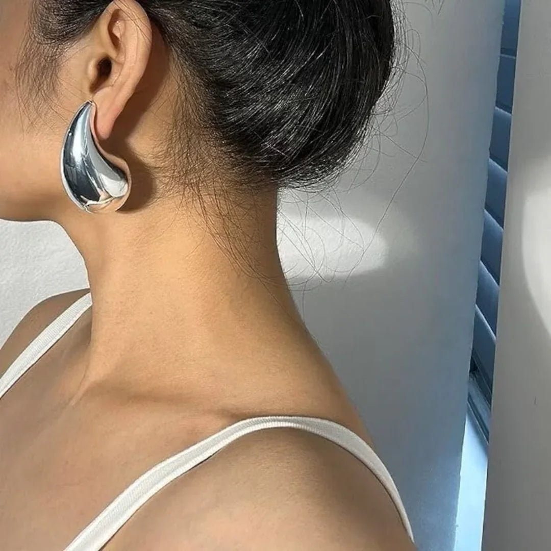 Orecchini Donna a Goccia Placcati Oro in Acciaio Inossidabile