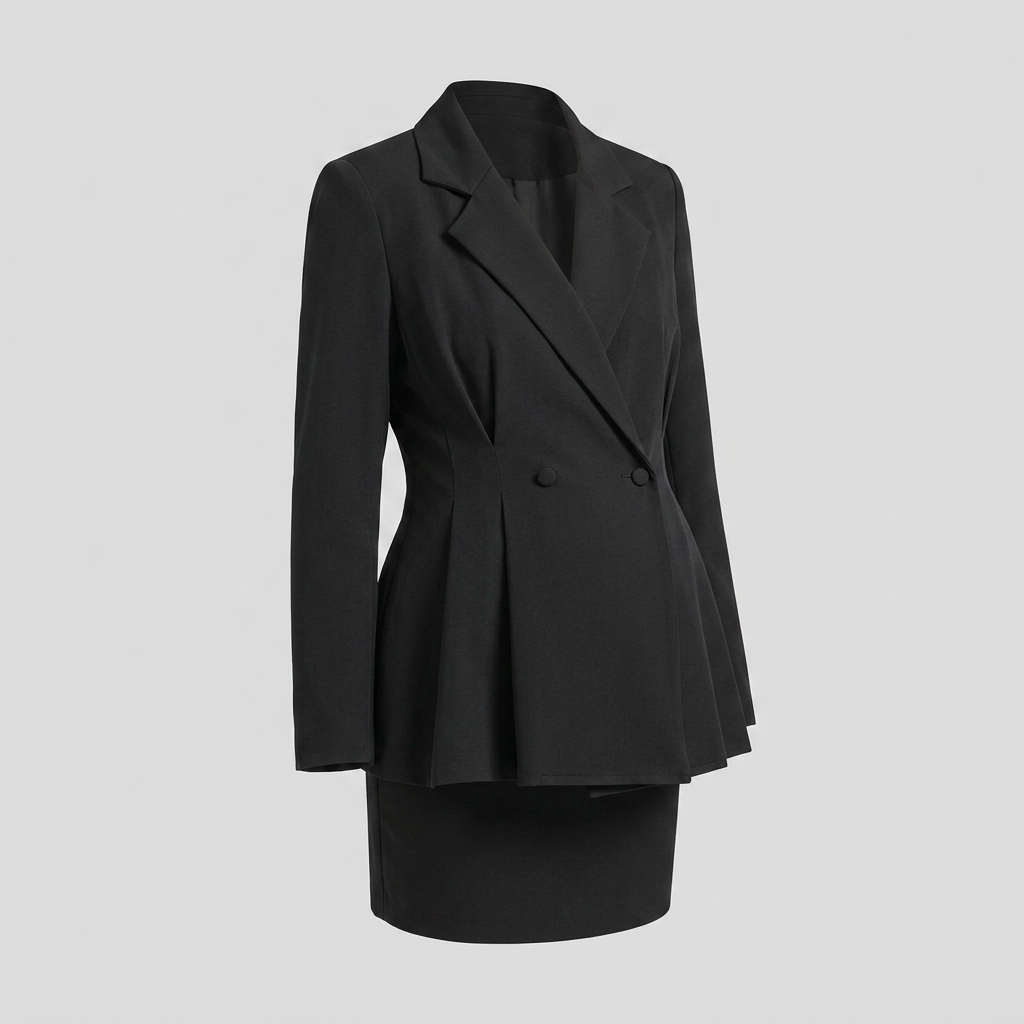 Blazer Premaman Donna Elegante con Revers Sartoriali Taglio Impero