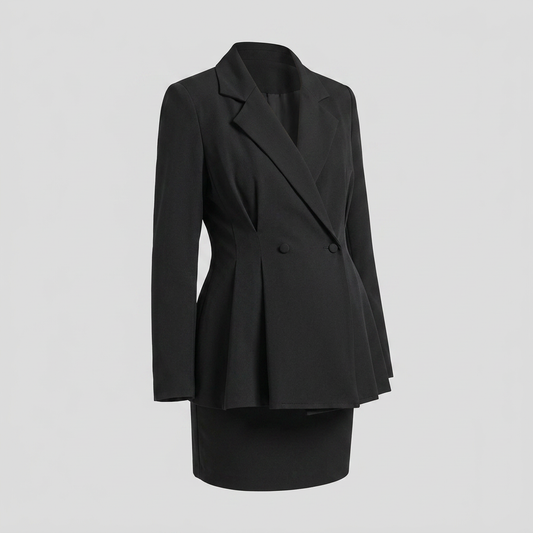 Blazer Premaman Donna Elegante con Revers Sartoriali Taglio Impero