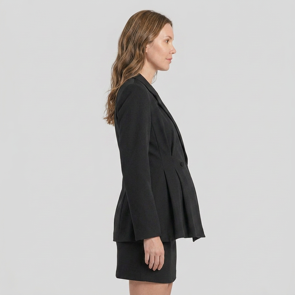 Blazer Premaman Donna Elegante con Revers Sartoriali Taglio Impero
