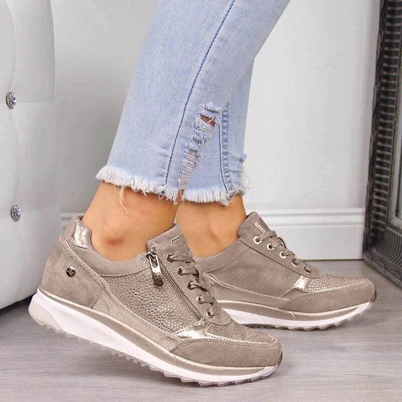 Mocassini da Donna con Soletta Confortevole – Adatti per l'Uso Quotidiano, Con Cerniera e Vita Elastico