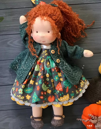 Bambola Waldorf Fatta a Mano, Gioco di Ruolo Personalizzabile 3+