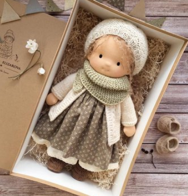 Bambola Waldorf Fatta a Mano, Gioco di Ruolo Personalizzabile 3+