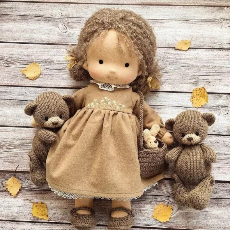 Bambola Waldorf Fatta a Mano, Gioco di Ruolo Personalizzabile 3+