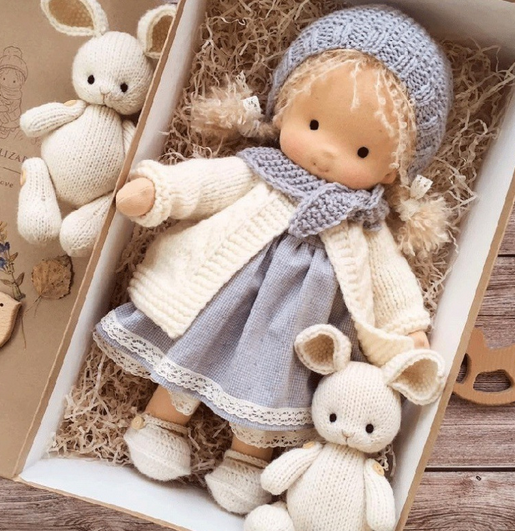 Bambola Waldorf Fatta a Mano, Gioco di Ruolo Personalizzabile 3+