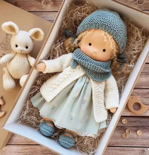 Bambola Waldorf Fatta a Mano, Gioco di Ruolo Personalizzabile 3+