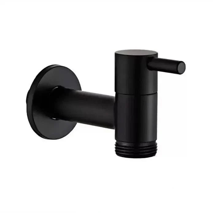Rubinetto a Parete in Ottone Massiccio Nero Opaco per Cucina, Bagno e Giardino