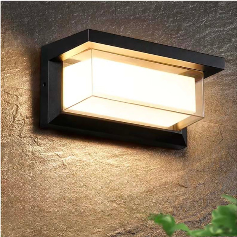 Applique da Esterno con Sensore di Movimento LED Nera Impermeabile