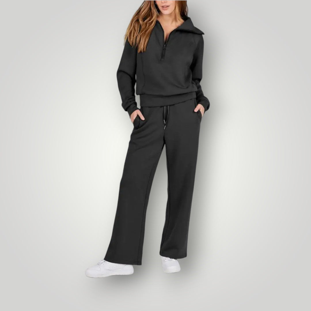 Set Loungewear per Donne – Morbido Rayon e Poliestere, Colore Neutro per Casa o Uscite Casual