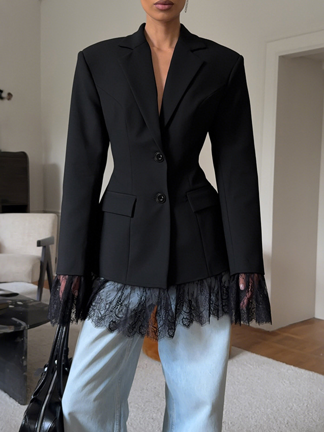 Blazer Donna in Pizzo, Vestibilità Regular