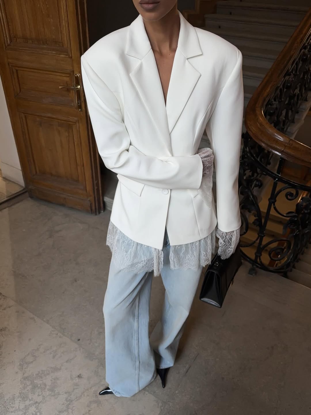 Blazer Donna in Pizzo, Vestibilità Regular