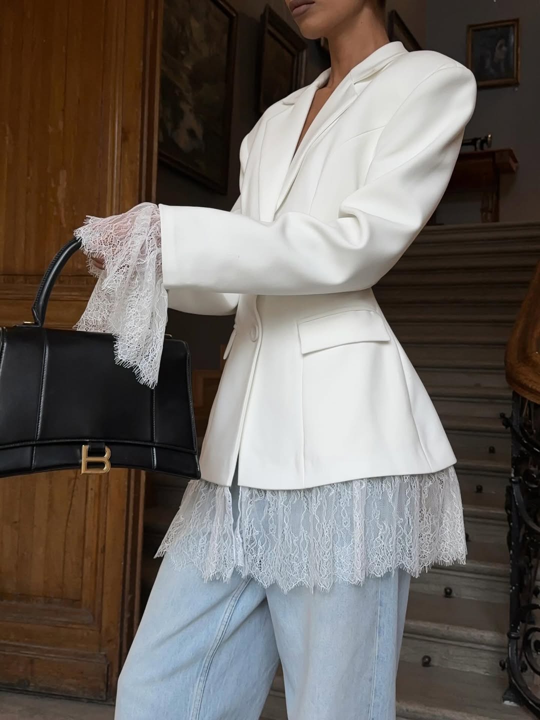 Blazer Donna in Pizzo, Vestibilità Regular
