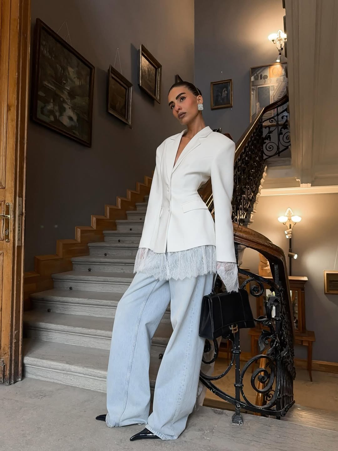 Blazer Donna in Pizzo, Vestibilità Regular