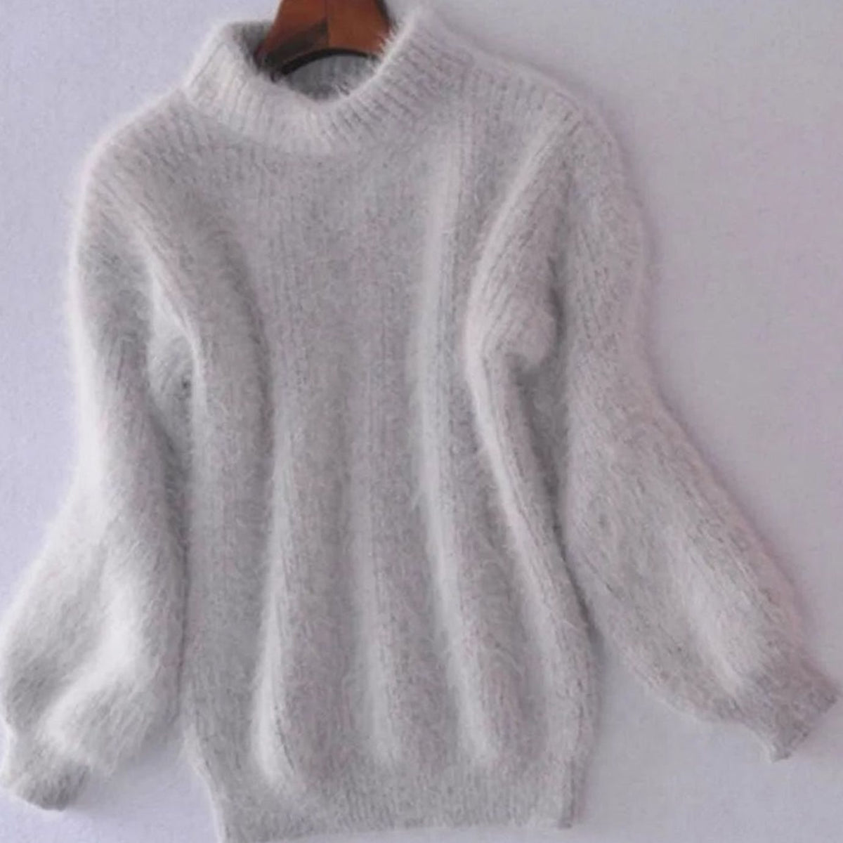 Women's Sweater Fluffy Turtleneck Relaxed Fit Knit for Winter Comfort 2