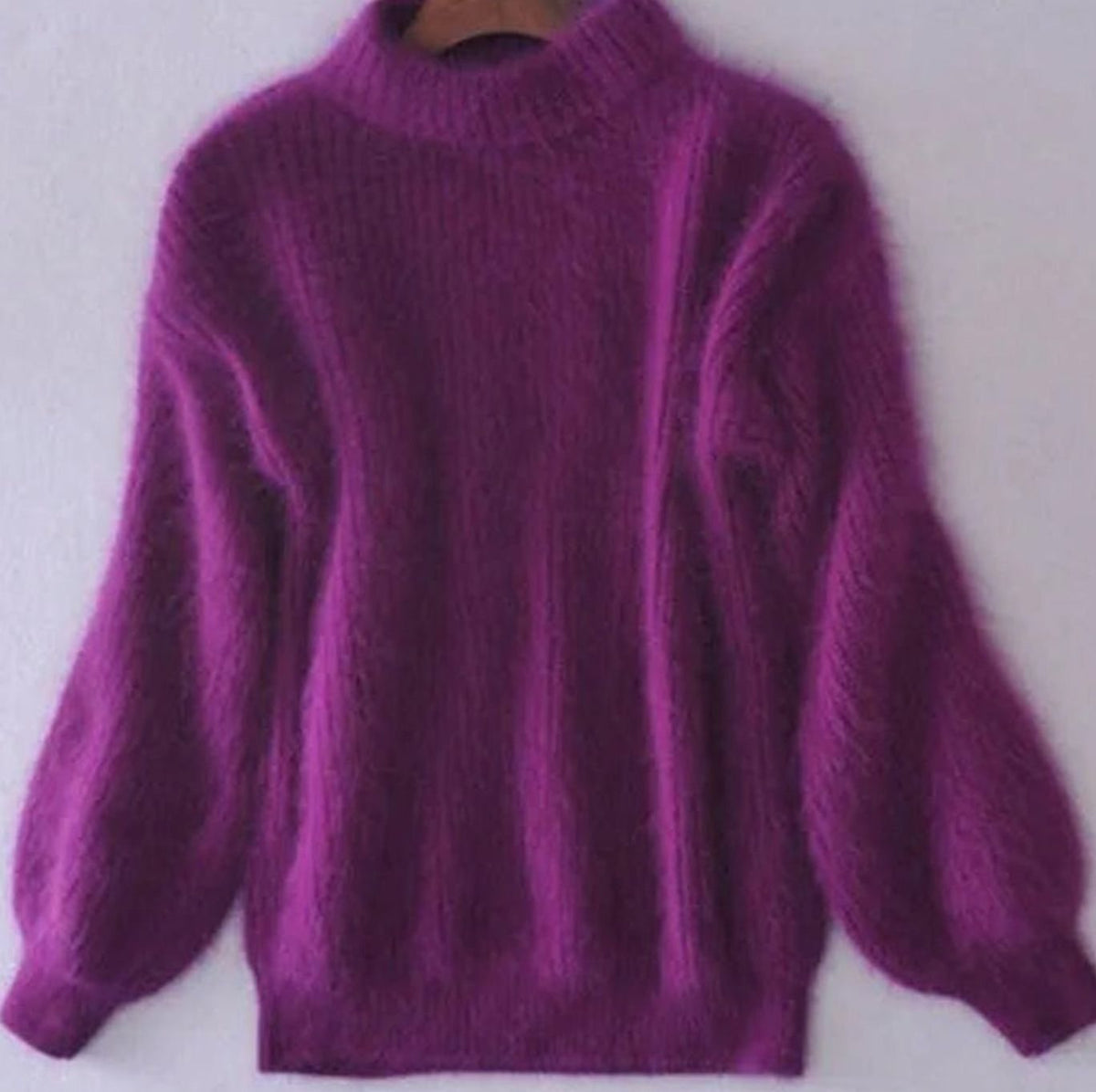 Women's Sweater Fluffy Turtleneck Relaxed Fit Knit for Winter Comfort 3