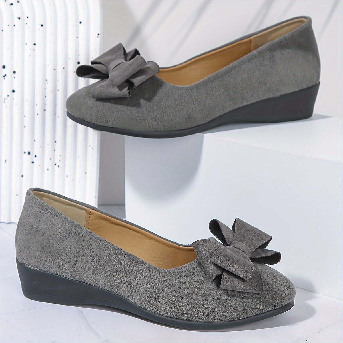 Ballerine Donna Ortopediche con Fiocco e Comfort Plantare