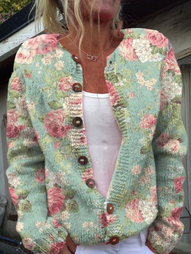 Cardigan Oversized Donna – Con Bottoni, Adatto per Primavera e Autunno
