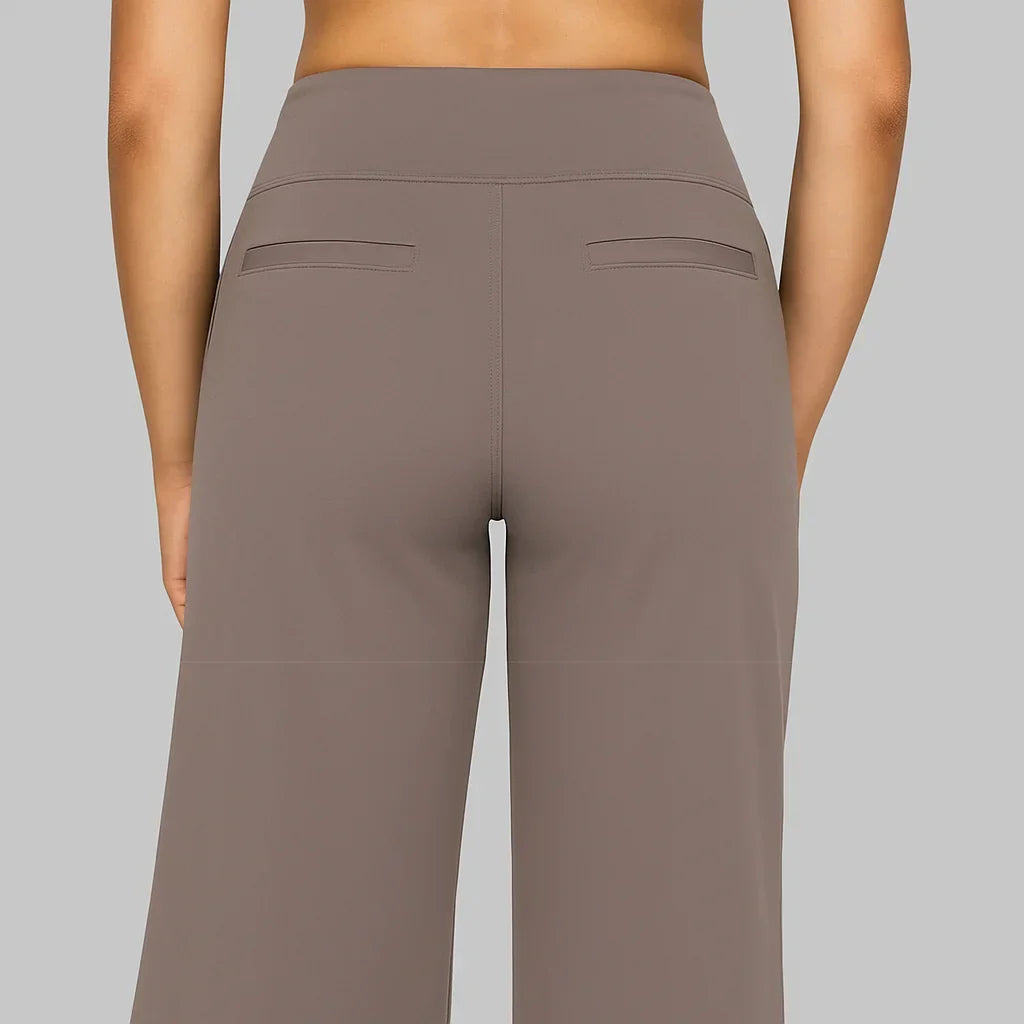 Pantaloni Donna Elasticizzati Vita Alta Comfort Fit