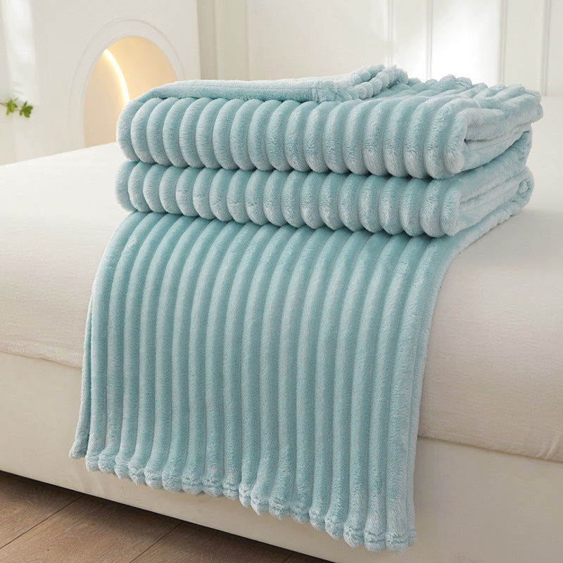 Plaid Coperta a Righe Rilievo per Letto e Divano