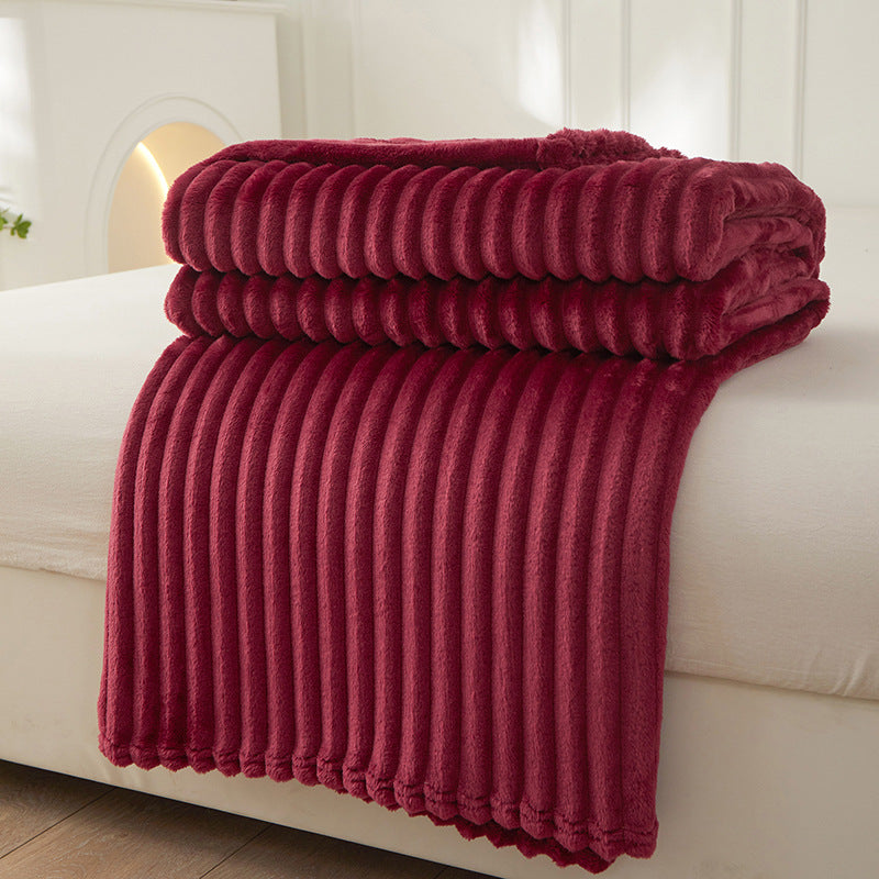 Plaid Coperta a Righe Rilievo per Letto e Divano