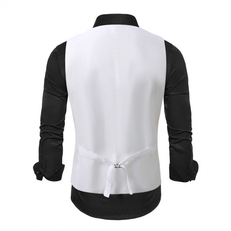 Gilet Uomo Glitter con Collo in Raso
