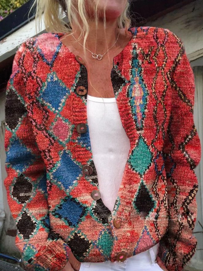 Cardigan Oversized Donna – Con Bottoni, Adatto per Primavera e Autunno