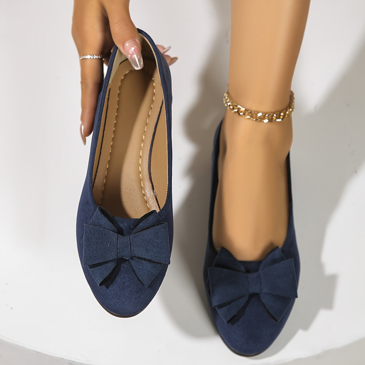 Ballerine Donna Ortopediche con Fiocco e Comfort Plantare