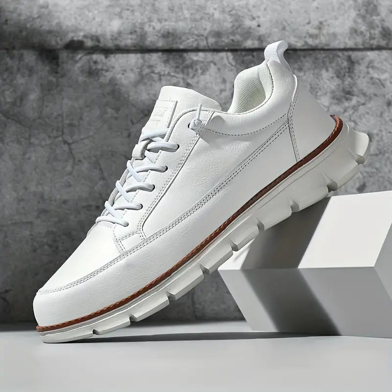 Sneaker Uomo in Pelle con Soletta Ortopedica Ammortizzata