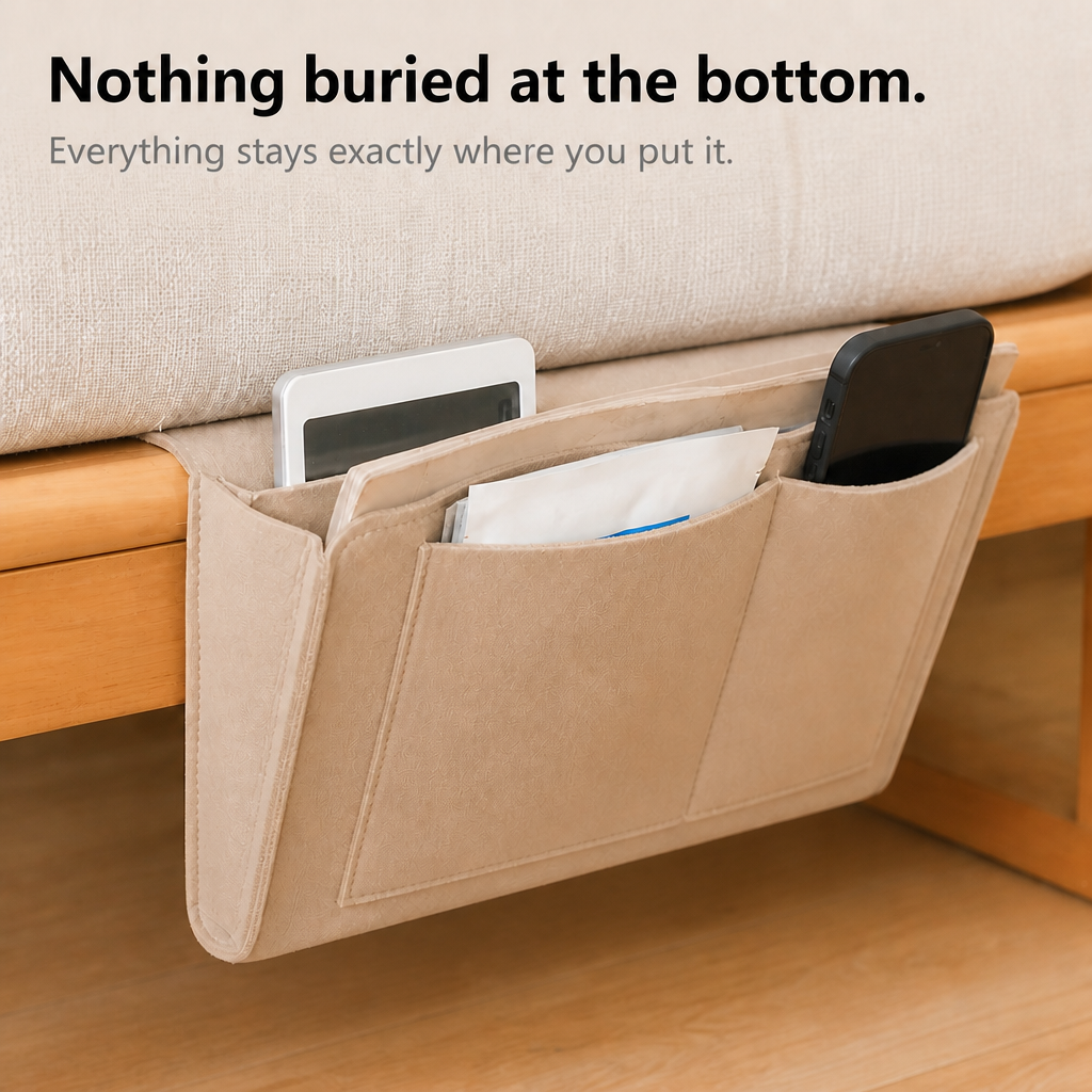 Organizer da Letto Sospeso Sotto Materasso in Feltro