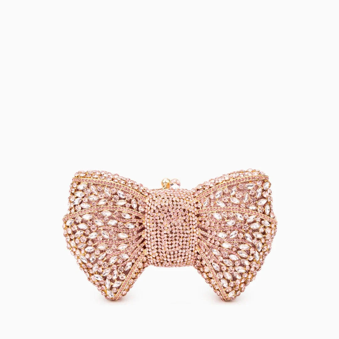 Elegant clutch bag in a soft, textured material featuring fold over flap and gold tone clasp, top view — 19 — view 19