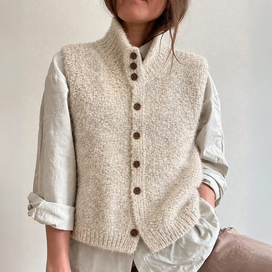Gilet Senza Maniche da Donna – Nero, Gilet Casual per Sovrapposizioni in Spazi Domestici o di Lavoro