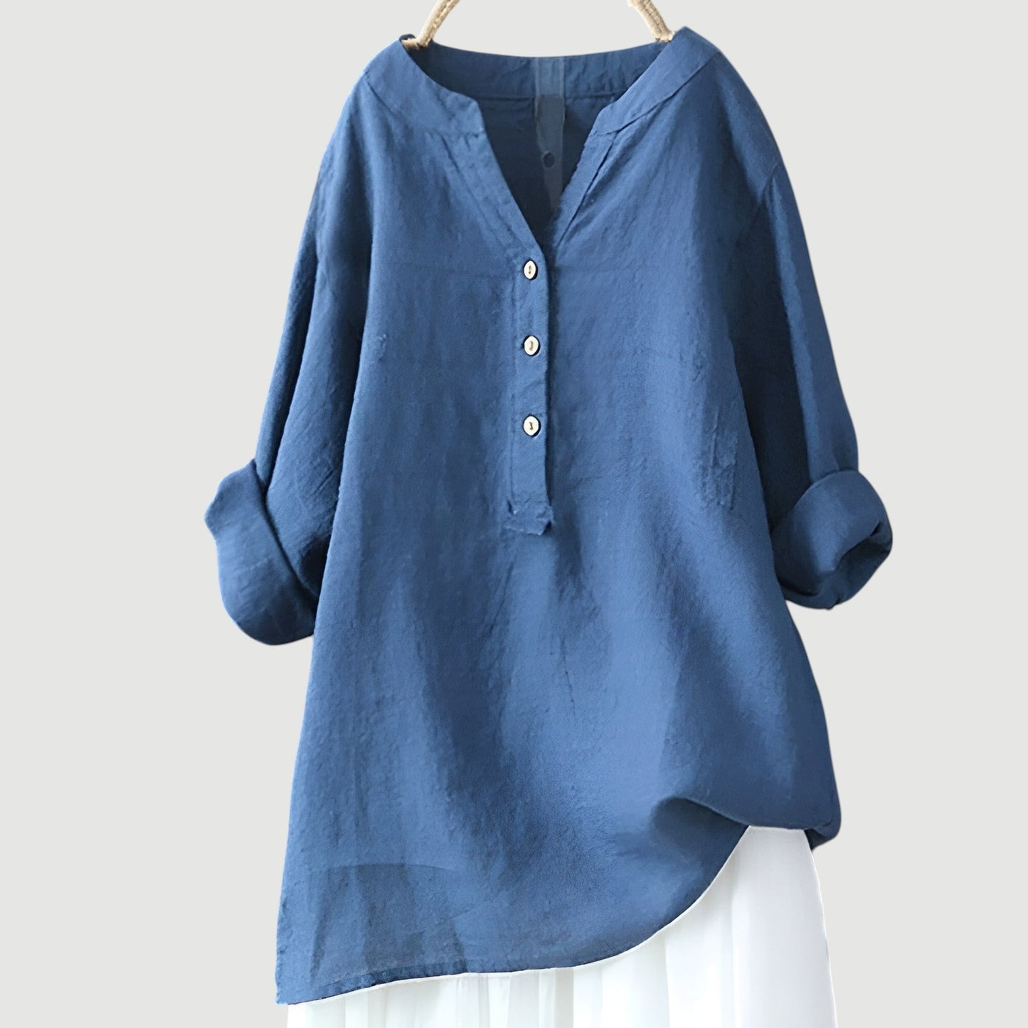 Blusa da Donna Svasata – Con Chiusura a Bottone, Adatta per Primavera e Estate