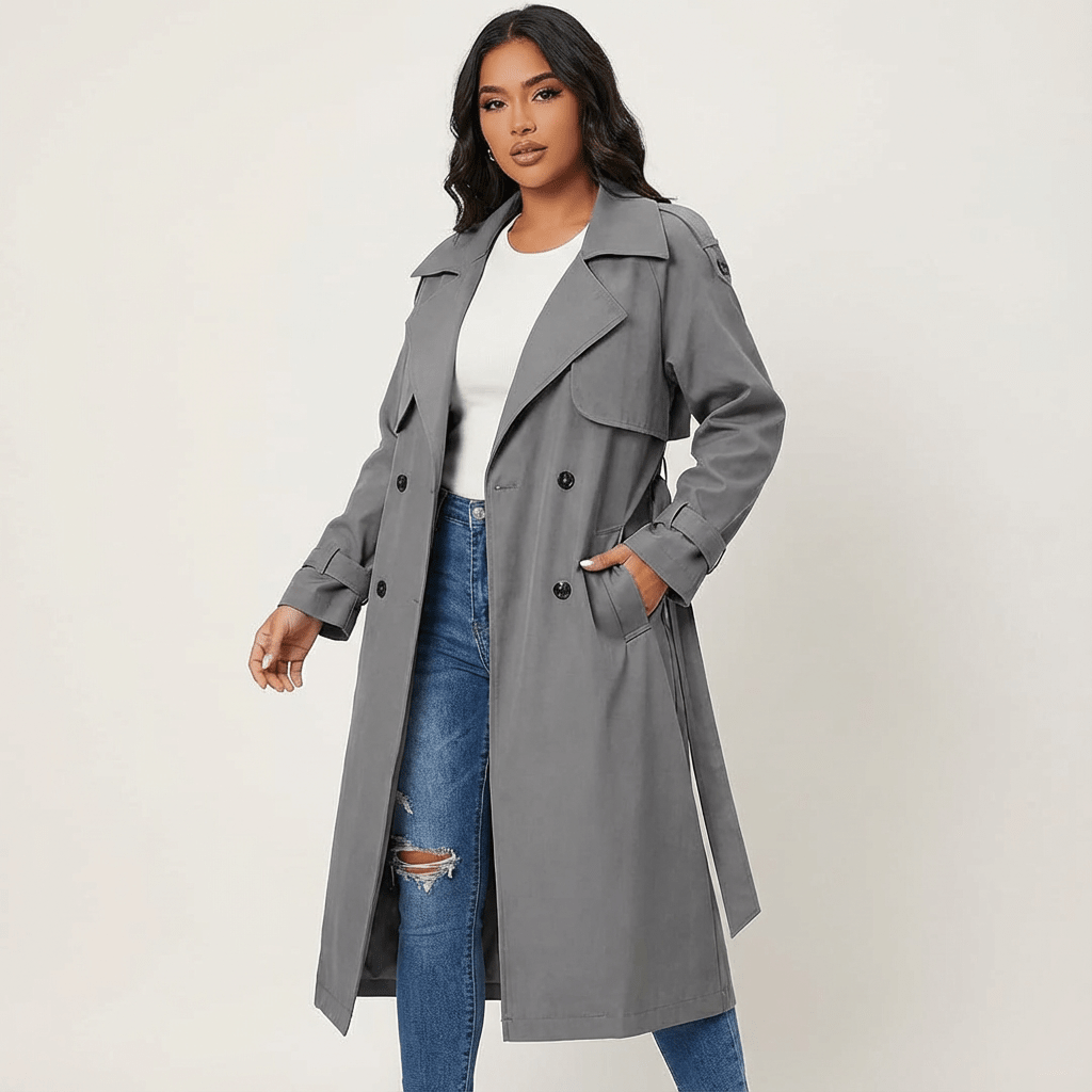 Trench Donna Lungo Longline - Cappotto Classico Elegante