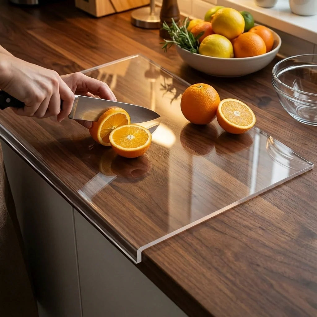 Tagliere da Cucina in Acrilico Trasparente - Spessore Maggiorato 60%