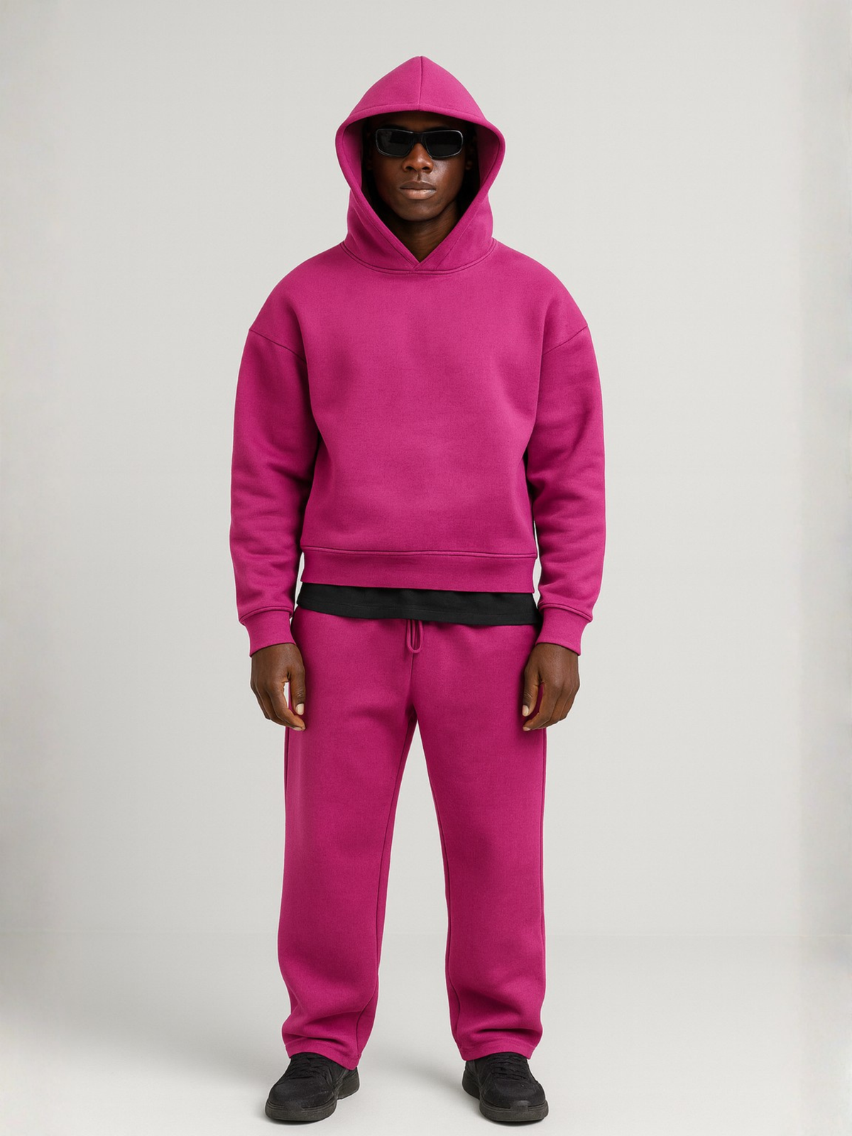 Tuta Uomo Oversize con Cappuccio - Felpa e Pantaloni Joggers
