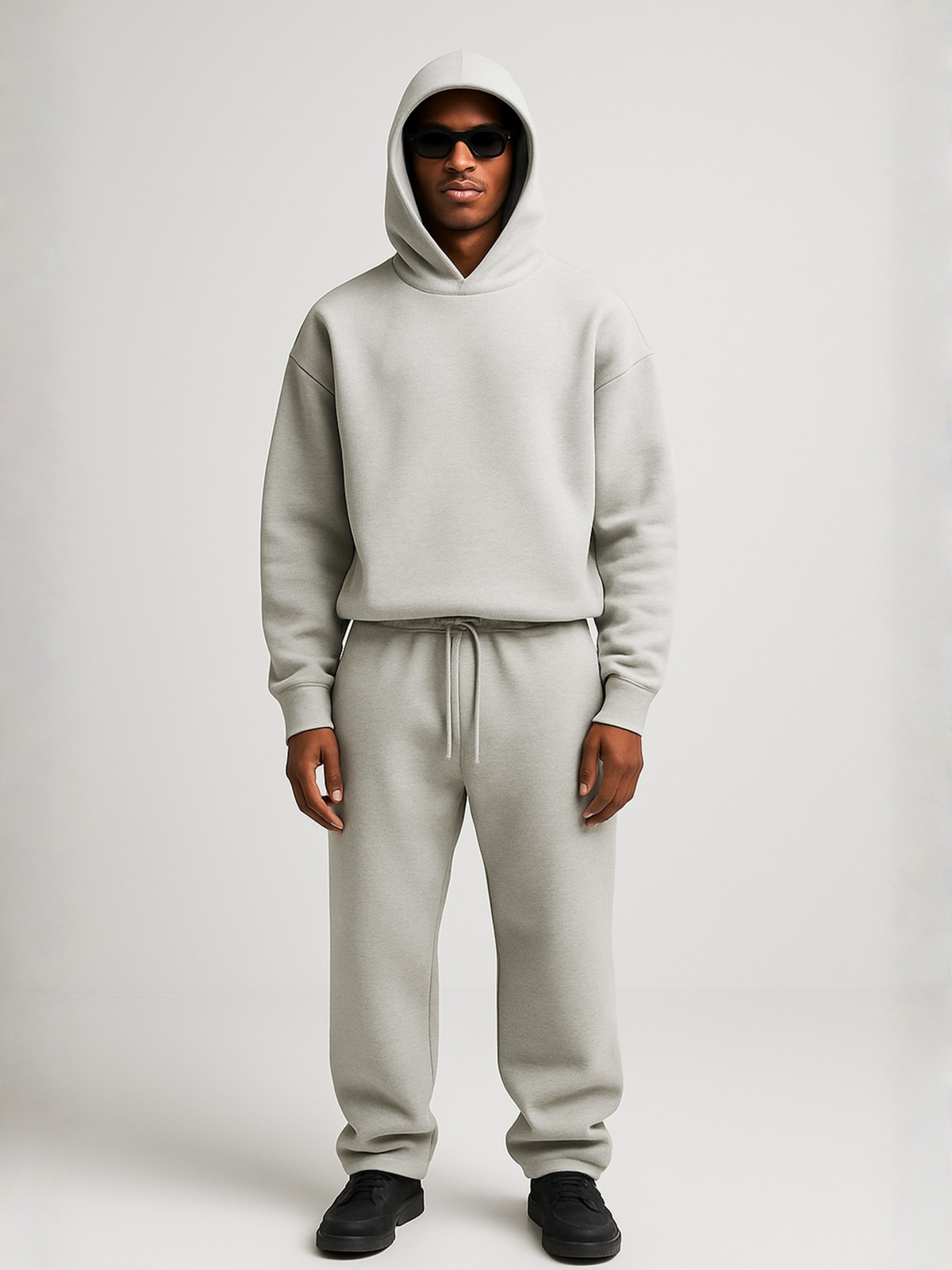 Tuta Uomo Oversize con Cappuccio - Felpa e Pantaloni Joggers
