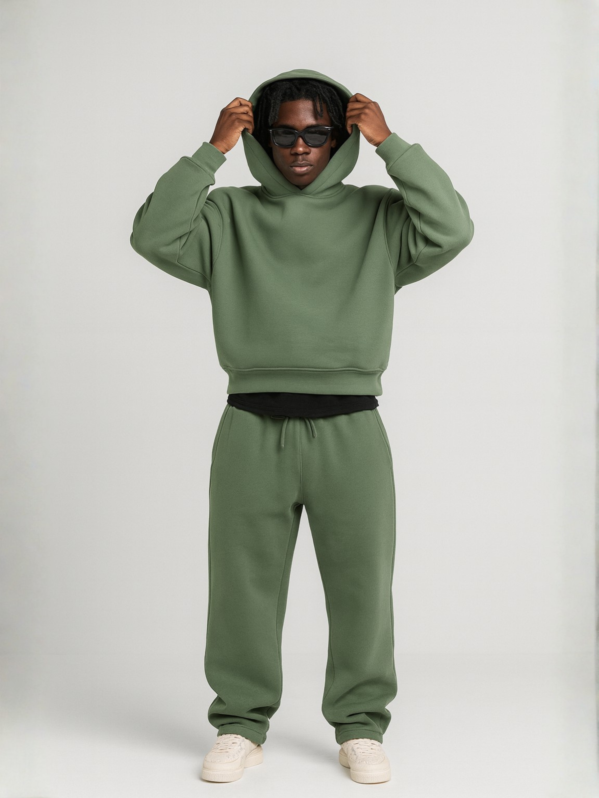 Tuta Uomo Oversize con Cappuccio - Felpa e Pantaloni Joggers